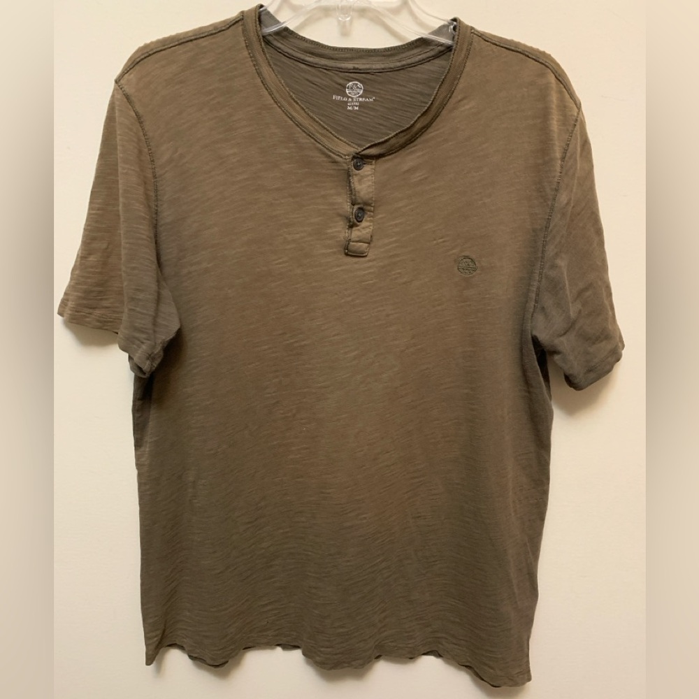 3/$20 FIELD & STREAM Organic Cotton Brown Henley Shirt